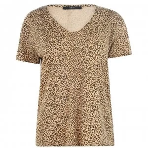 image of SET Leopard Top - Stone Grey 0729