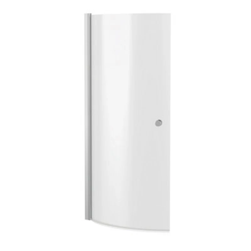 Image of Balterley Chrome 6mm Toughened Safety Glass Reversible P Bath Screen with Knob Silver unisex
