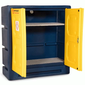 image of Armorgard Chemcube Plastic Secure Chemical Materials Cabinet 1220mm 550mm 1310mm