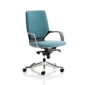 image of Adroit Xenon Executive With Arms Medium Back Black Shell Fabric Blue