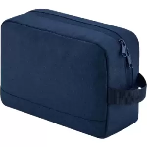 image of Bagbase Unisex Adult Essentials Recycled Toiletry Bag (One Size) (Navy)