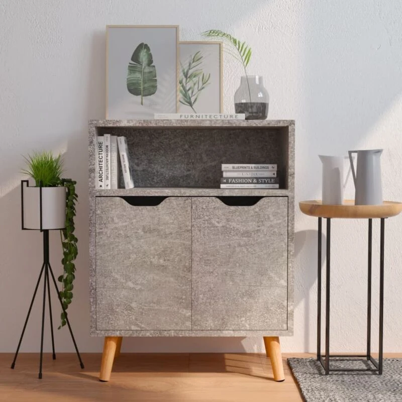 Image of VIDAXL Sideboard Concrete Grey 60x30x72cm Engineered Wood Vidaxl 8720286344248