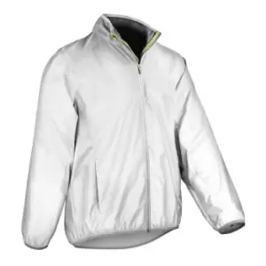 image of Spiro Mens Luxe Reflective Waterproof Jacket (4XL) (White)