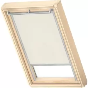 image of Original Blackout Roller Blind (DKL), Silver Frame, MK06, Light Beige - Light Beige - Velux