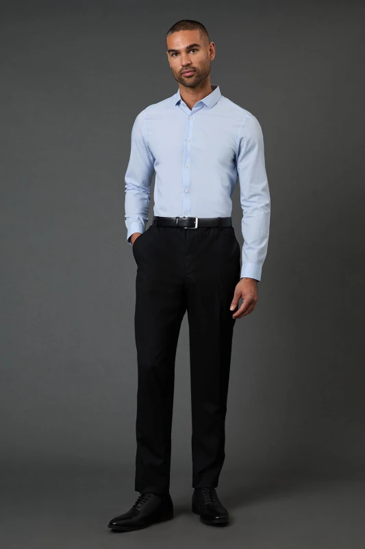 Image of Burton Mens Black Slim Fit Smart Trousers Black 34R Male BBB05309