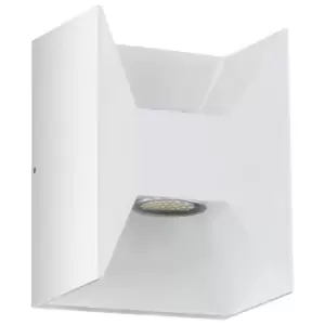 Image of IP44 Outdoor Wall Light White Cast Aluminium 2.5W Built in LED Porch Lamp