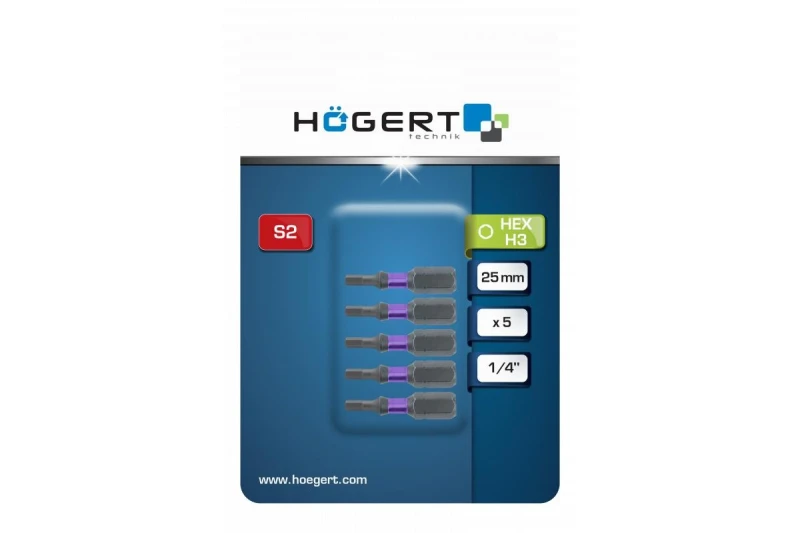 Image of Hogert Technik HT1S145 Screwdriver Bit Tool Steel Tool Steel Screwdriver Bit (5514)
