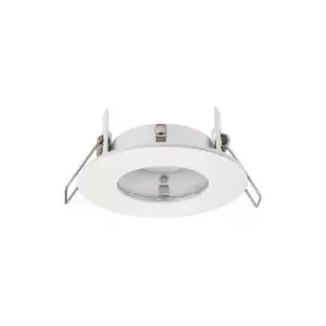 Saxby Speculo - LED Fire Rated 1 Light Bathroom Recessed Light Matt White, Glass IP65