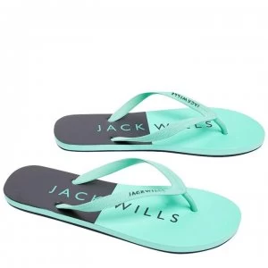 image of Jack Wills Tambrook Colour Block Flip Flop - Mint