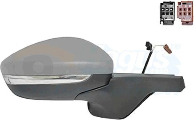 Image of VAN WEZEL Wing mirror VAN WEZEL 0937808