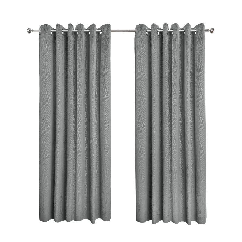 Image of Emma Barclay Midnight - Velvet Blackout Curtains Eyelet Blackout Curtains 66x54in Silver 39120911003