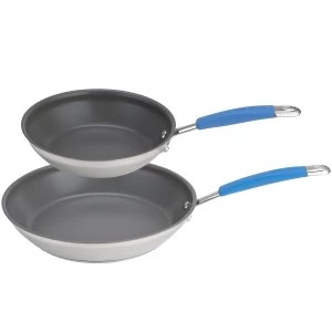 image of Joe Wicks Quick & Even Stainless Steel Frypans Set - 2 Piece