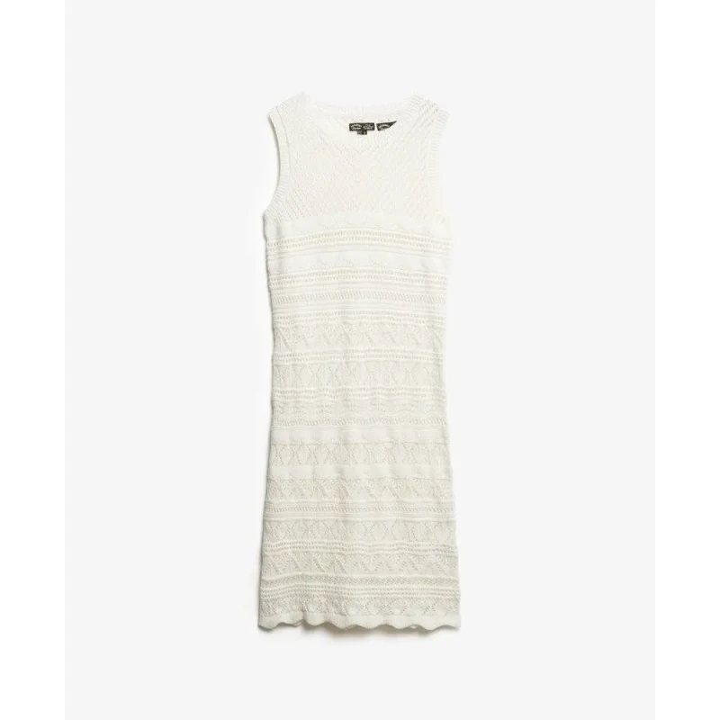 Image of Superdry Short crochet dress For Her Superdry Blanc Female M
