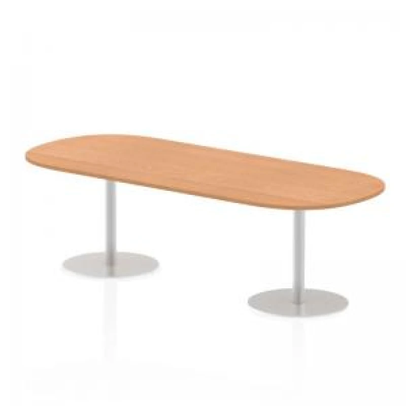 Image of Dynamic Italia 2400mm Poseur Boardroom Table Oak Top 725mm High Leg ITL0200