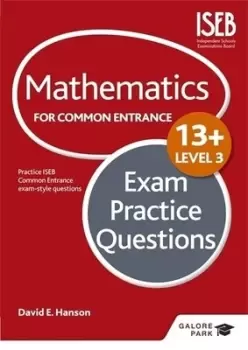 Image of Mathematics level 3 for common entrance at 13+ Exam practice by David E Hanson