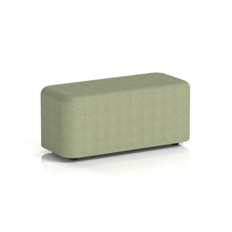 Image of Harlestone Small Rectangular Office Breakout Stool in Rivet Fabric - Burnish Body and Top