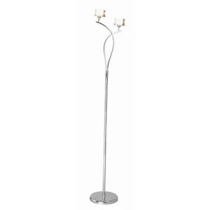 image of Robert Dyas Village At Home Ice Floor Lamp - Chrome