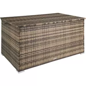 Image of Tectake - Storage box Oslo with aluminium frame, 145 x 82.5 x 79.5cm - storage container, storage box with lid, storage chest - nature - nature