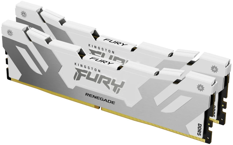 Image of Kingston Technology Kingston Technology FURY 48GB 8000MT/s DDR5 CL38 DIMM (Kit of 2) Renegade White KF580C38RWK2-48