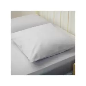 Image of Easycare Polycotton Percale 200 Thread Count Continental Pillow Case, Cloud - Belledorm