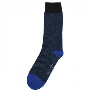 Image of Ted Baker Ted Joaquin Print Socks - TEAL-Blue