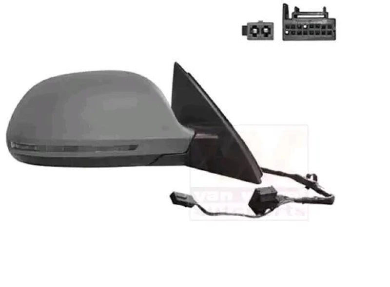 Image of VAN WEZEL 0370816 Wing mirror * HAGUS * Right, with memory, primed Outside Mirror (50)