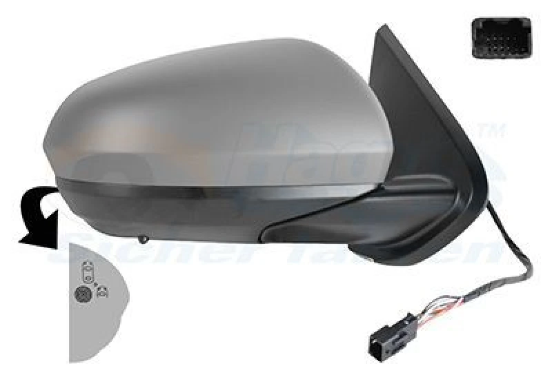 Image of VAN WEZEL Wing mirror VAN WEZEL 1557818