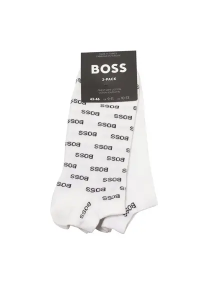 Image of Boss 2 Pack Allover Sock White