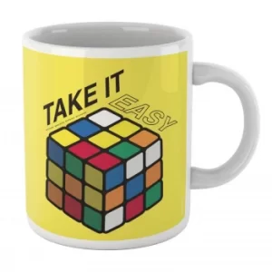 image of Take It Easy Rubik's Cube Yellow Mug