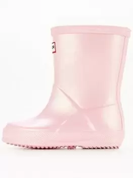Image of Hunter Hunter Kids First Classic Nebula Wellington Boot, Pink, Size 10 Younger