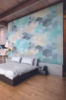 Image of Iso Triangles Wall Mural