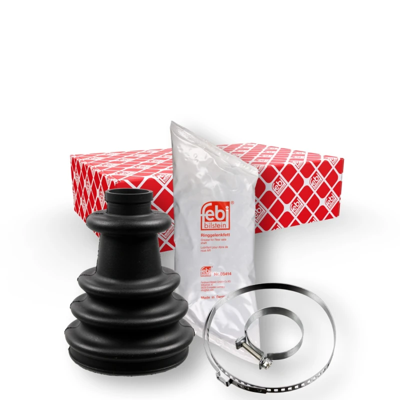 Image of FEBI BILSTEIN 12417 CV Boot Wheel Side, Rubber Rubber Bellow,drive shaft (194)