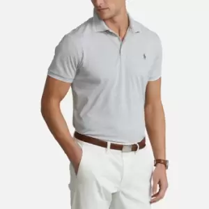 image of Polo Ralph Lauren Mens Custom Slim Fit Birdseye Polo Shirt - Andover Heather - M