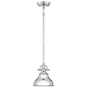 Image of 1 Bulb Ceiling Pendant Light Fitting Imperial Silver LED E27 100W Bulb