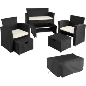 Image of Tectake - Rattan garden furniture set Modena - garden sofa, garden sofa set, rattan sofa