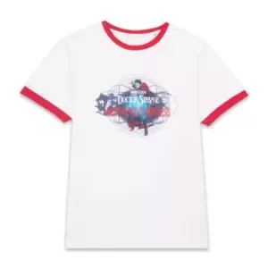Image of Marvel Dr Strange Composition Unisex Ringer T-Shirt - White/Red - L