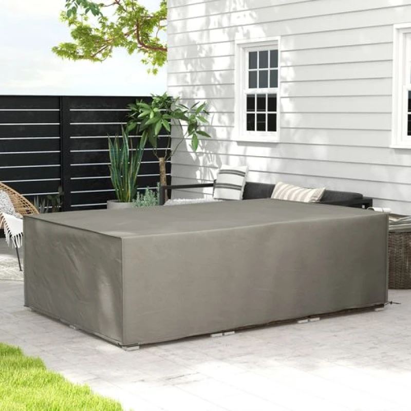 Image of Outsunny Outsunny - Garden Furniture Cover Outdoor Waterproof Rattan Set Rain Protection Grey 5056725399702