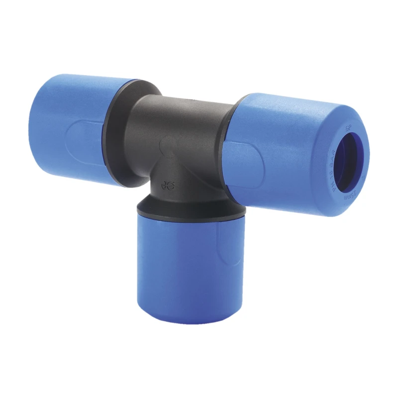 Image of John Guest MDPE Blue Equal Tee 32mm UG203B Blue