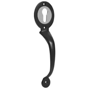 image of GateMate B1472013 Pull Handle for Euro Profile Long Throw Lock - 8" (200mm) Epoxy Black