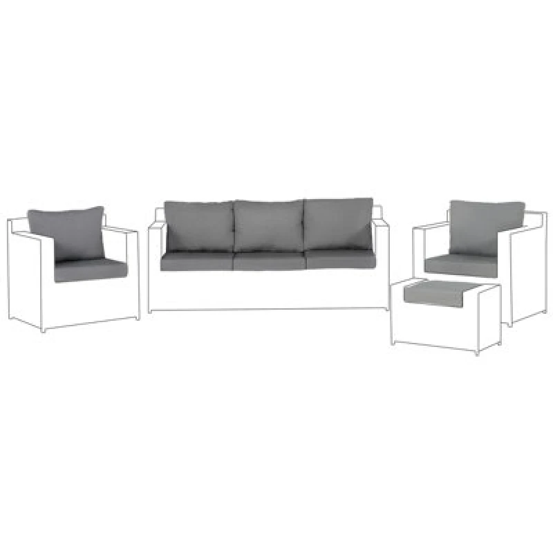 Image of Beliani Outdoor Cushion Cover Set Roma Grey