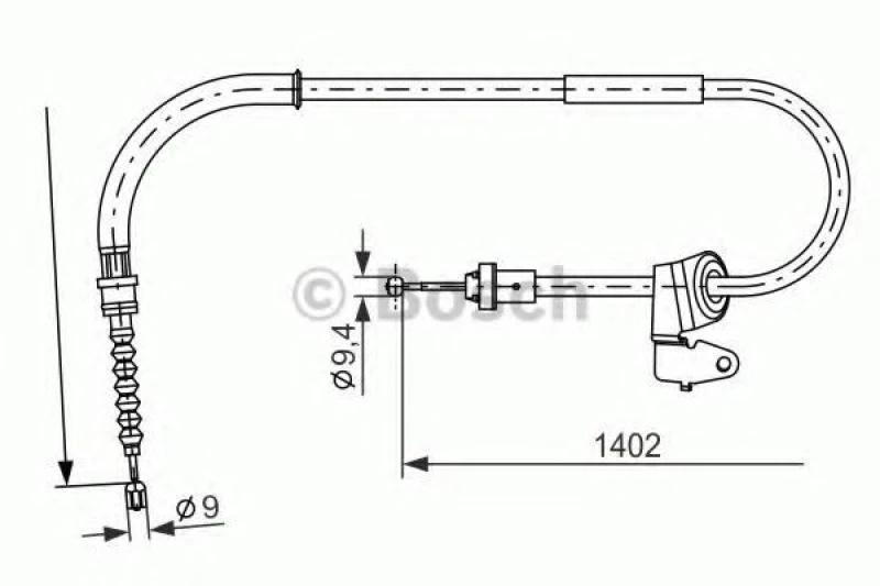Image of Handbrake cable Bosch 1 987 482 226