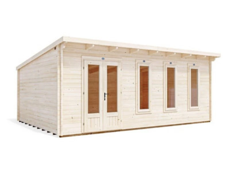 Image of Dunster House Log Cabin Garden Office 6M X 4M Man Cave Garden Room Summerhouse Terminator (45mm)
