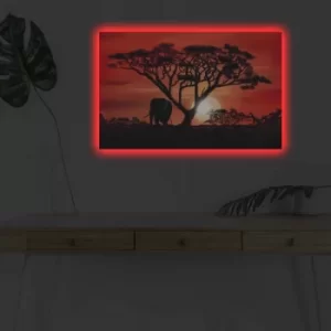 Image of 4570DHDACT-053 Multicolor Decorative LED Lighted Canvas Painting