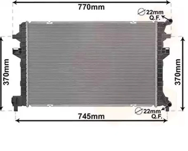 Image of VAN WEZEL 03012705 Engine radiator Aluminium, Brazed cooling fins Radiator,engine cooling (470)