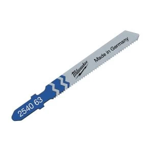 Image of Milwaukee Power Tools Traditional Cutting Metal Jigsaw Blades Pack of 5 T118B