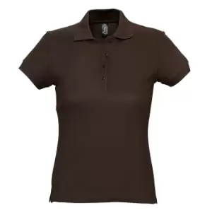 Image of SOLS Womens/Ladies Passion Pique Short Sleeve Polo Shirt (XXL) (Chocolate)