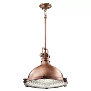 image of 1 Bulb Ceiling Pendant Light Fitting Antique Copper LED E27 150W Bulb