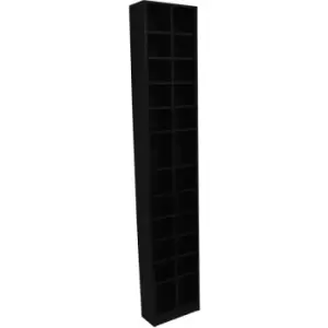 image of Watsons - block - Tall Sleek 360 cd / 160 dvd Media Storage Tower Shelves - Black - Black