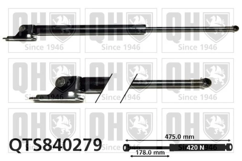 Image of QUINTON HAZELL Tailgate strut QUINTON HAZELL QTS840279