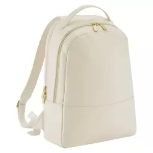 image of Bagbase Womens/Ladies Boutique Leather-Look PU Backpack (One Size) (Oyster)